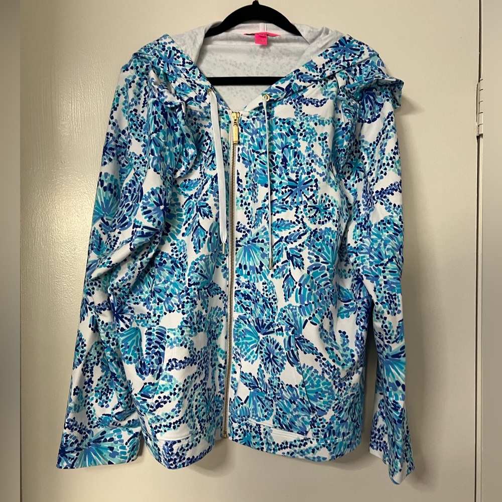 Lilly Pulitzer Full zip popover size XXL